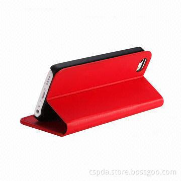 Stand Leather Case for iPhone 5c, OEM/ODM Orders Welcomed